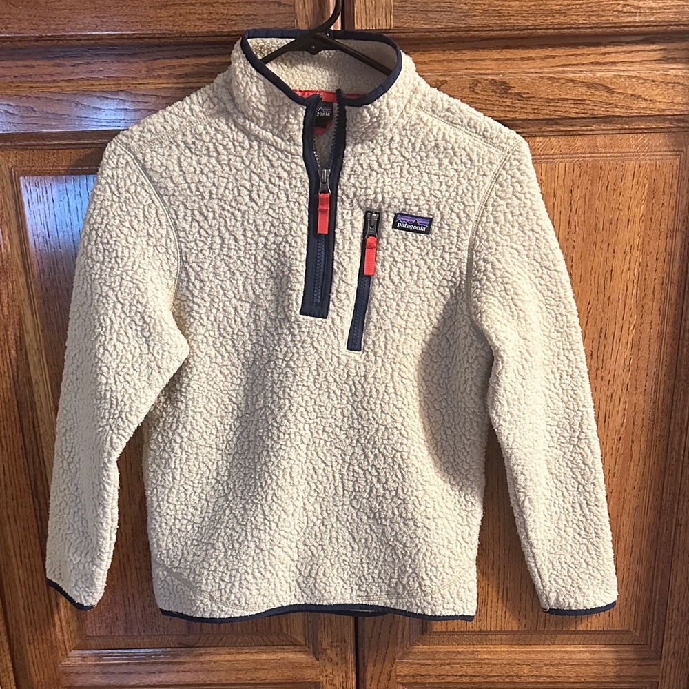 Patagonia Kids Off-White Fleece Pullover